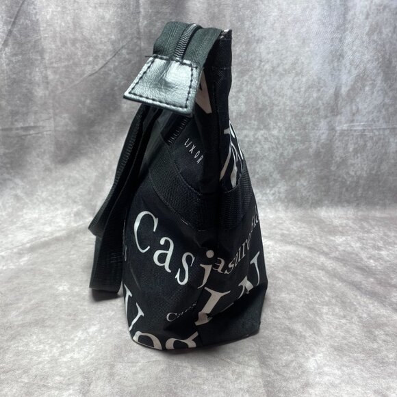 Las Vegas  Theme Black Tote Bag With Zipper Closure & Interior Pocket - Picture 11 of 12